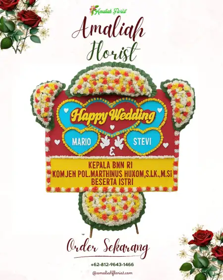 Papan Bunga Pernikahan Batulo